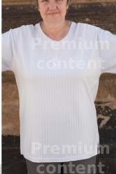 Upper Body Woman White Casual T shirt Average