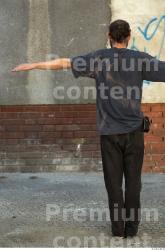 Whole Body Man T poses Casual Average Bearded Street photo references