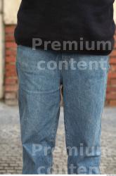 Thigh Man White Casual Jeans Average