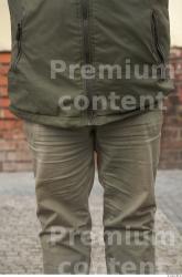 Thigh Man White Casual Trousers Average