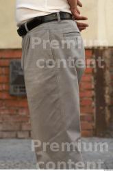 Thigh Man White Casual Trousers Average