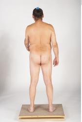 Whole Body Man White Nude Overweight Male Studio Poses