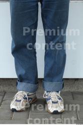 Calf Man White Casual Jeans Overweight