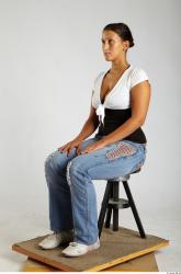 Whole Body Woman Artistic poses Casual Chubby Studio photo references