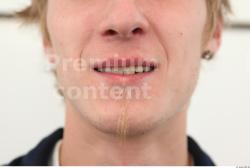 Mouth Man Sports Slim Bearded Street photo references