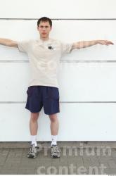 Whole Body Man T poses Sports Slim Street photo references