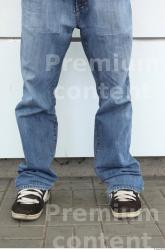 Leg Man Casual Jeans Average Bearded Street photo references