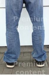 Calf Man Casual Jeans Average Bearded Street photo references