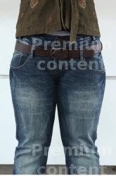 Thigh Woman Casual Jeans Average Chubby Street photo references