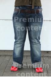Leg Woman Casual Jeans Average Chubby Street photo references