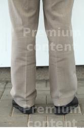 Calf Man White Casual Trousers Average