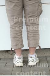 Calf Woman White Casual Jeans Overweight