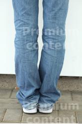 Calf Woman Casual Jeans Average Street photo references