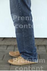 Calf Man Casual Jeans Slim Street photo references