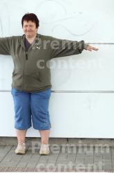 Whole Body Woman T poses White Casual Overweight