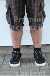 Calf Head Man Casual Shorts Chubby Overweight Street photo references