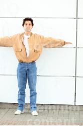 Whole Body Man Woman T poses Casual Average Street photo references
