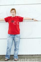 Whole Body Woman T poses Casual Average Street photo references