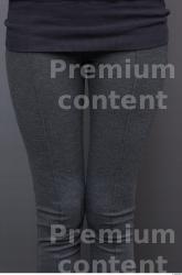 Thigh Woman White Casual Slim Leggings