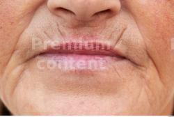 Mouth Woman White Average Wrinkles