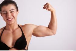 Arm Woman Sports Swimsuit Muscular Studio photo references