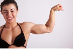 Arm Woman Sports Swimsuit Muscular Studio photo references