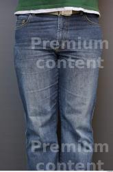 Thigh Man White Casual Jeans Chubby