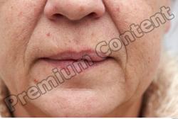 Mouth Woman White Average Wrinkles