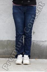 Leg Woman White Casual Jeans Chubby