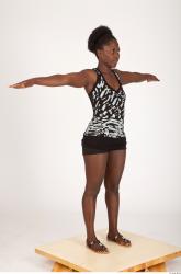 Whole Body Woman T poses Sports Average Studio photo references