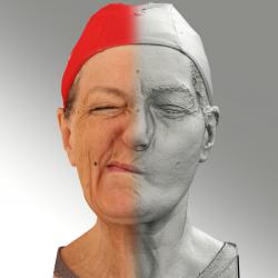 Raw 3D head scan of emotions and phonemes - Drahomira