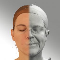 Raw 3D head scan of emotions and phonemes - Mariana