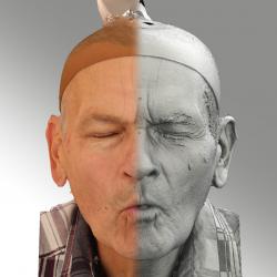 Raw 3D head scan of emotions and phonemes - Peter