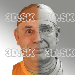 3D head scan of smiling emotion - Ilja
