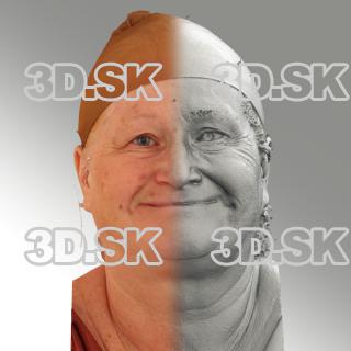 3D head scan of natural smiling emotion - Lada