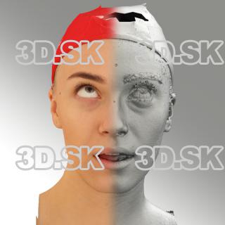 3D head scan of looking up emotion - Dina
