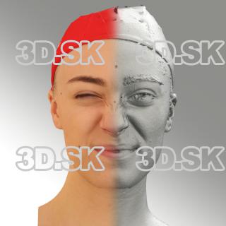 3D head scan of angry emotion - Dina