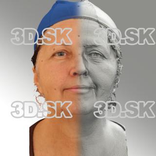 3D head scan of natural smiling emotion - Zdenka