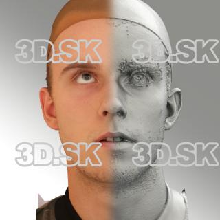 3D head scan of looking up emotion - Jirka