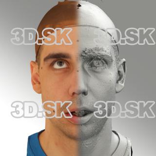 3D head scan of looking up emotion - Jiri