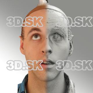 3D head scan of looking up emotion - Lukas