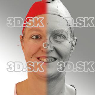 3D head scan of smiling emotion - Daniela