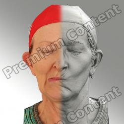 Head Emotions Woman White Slim 3D Phonemes And Emotions