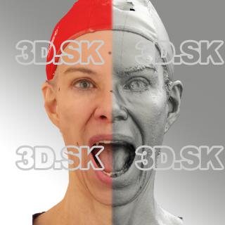 3D head scan of Mouth Wide Open - Bolard