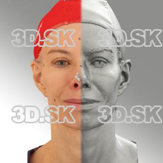 3D head scan of natural smiling emotion - Bolard