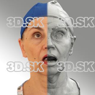 3D head scan of looking up emotion - Blanka