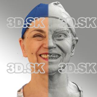 3D head scan of smiling emotion - Blanka