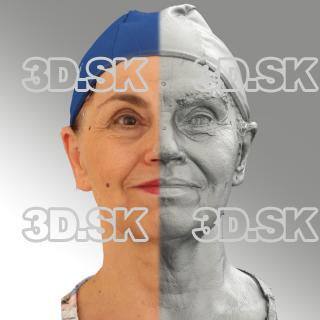 3D head scan of natural smiling emotion - Blanka