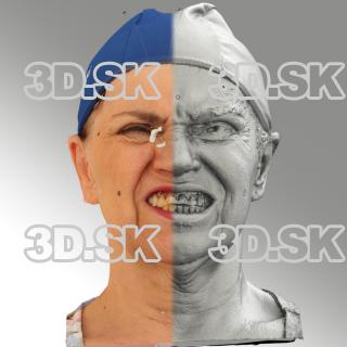 3D head scan of Blanka 13 Lips Open Teeth -…