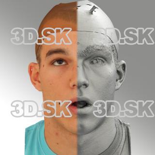 head scan of looking up emotion - Jakub 02